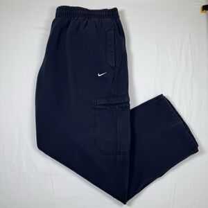 VINTAGE Y2K Nike Sportswear Fleece Pants Men‎ XXL TTG EEG Navy Sweatpant